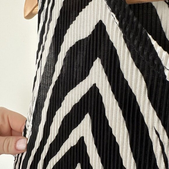 Plisse Medium Boxy Shift Dress Relaxed Fit Crinkle Stretch Accordion VTG 2000s - Picture 5 of 9